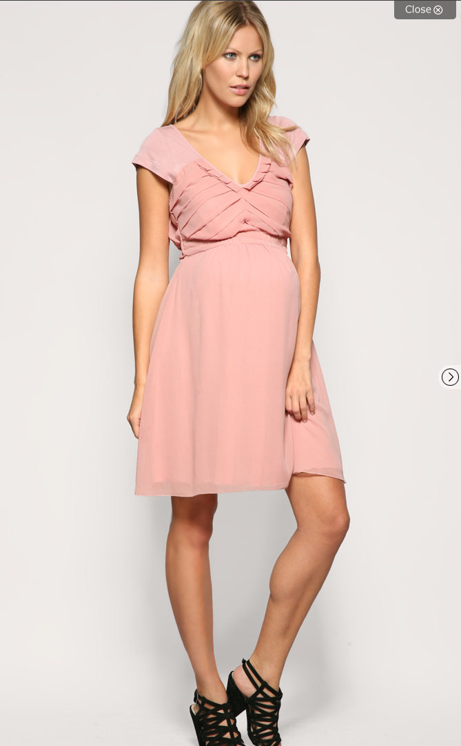 pink maternity dress